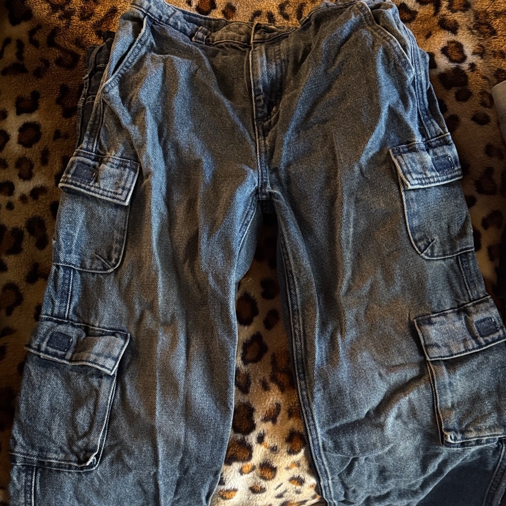 PacSun Kids Blue Cargo Jeans
